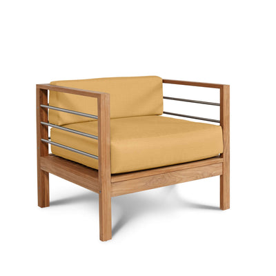 SoHo Teak Outdoor Club Chair with Sunbrella® Canvas Cushion