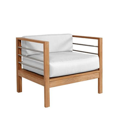 SoHo Teak Outdoor Club Chair with Sunbrella® Canvas Cushion