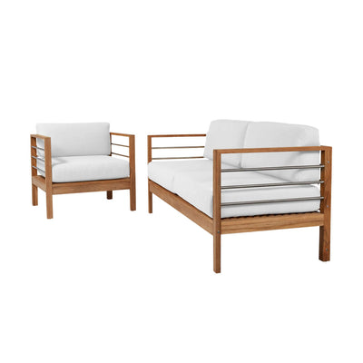 SoHo Teak Outdoor Club Chair with Sunbrella® Canvas Cushion