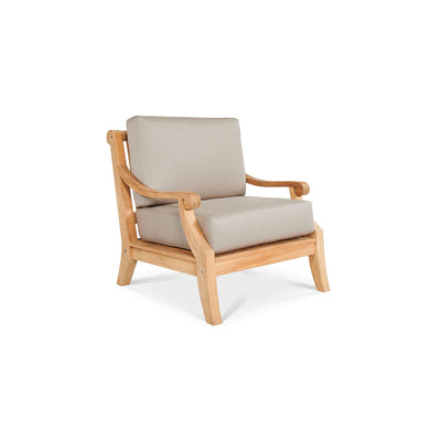 Sonoma Teak Outdoor Club Chair with Sunbrella® Antique Beige Cushion