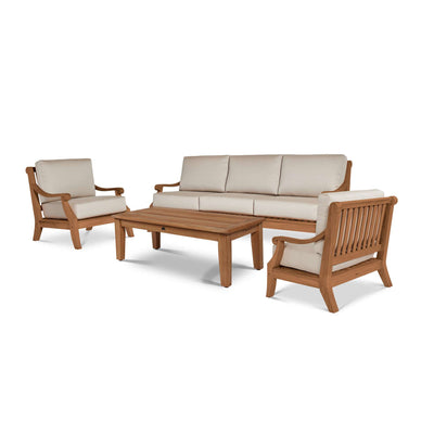 Sonoma Teak Outdoor Club Chair with Sunbrella® Antique Beige Cushion