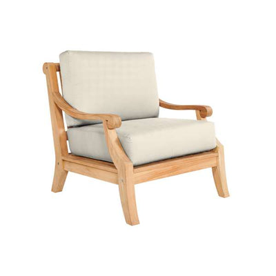Sonoma Teak Outdoor Club Chair with Sunbrella® Antique Beige Cushion