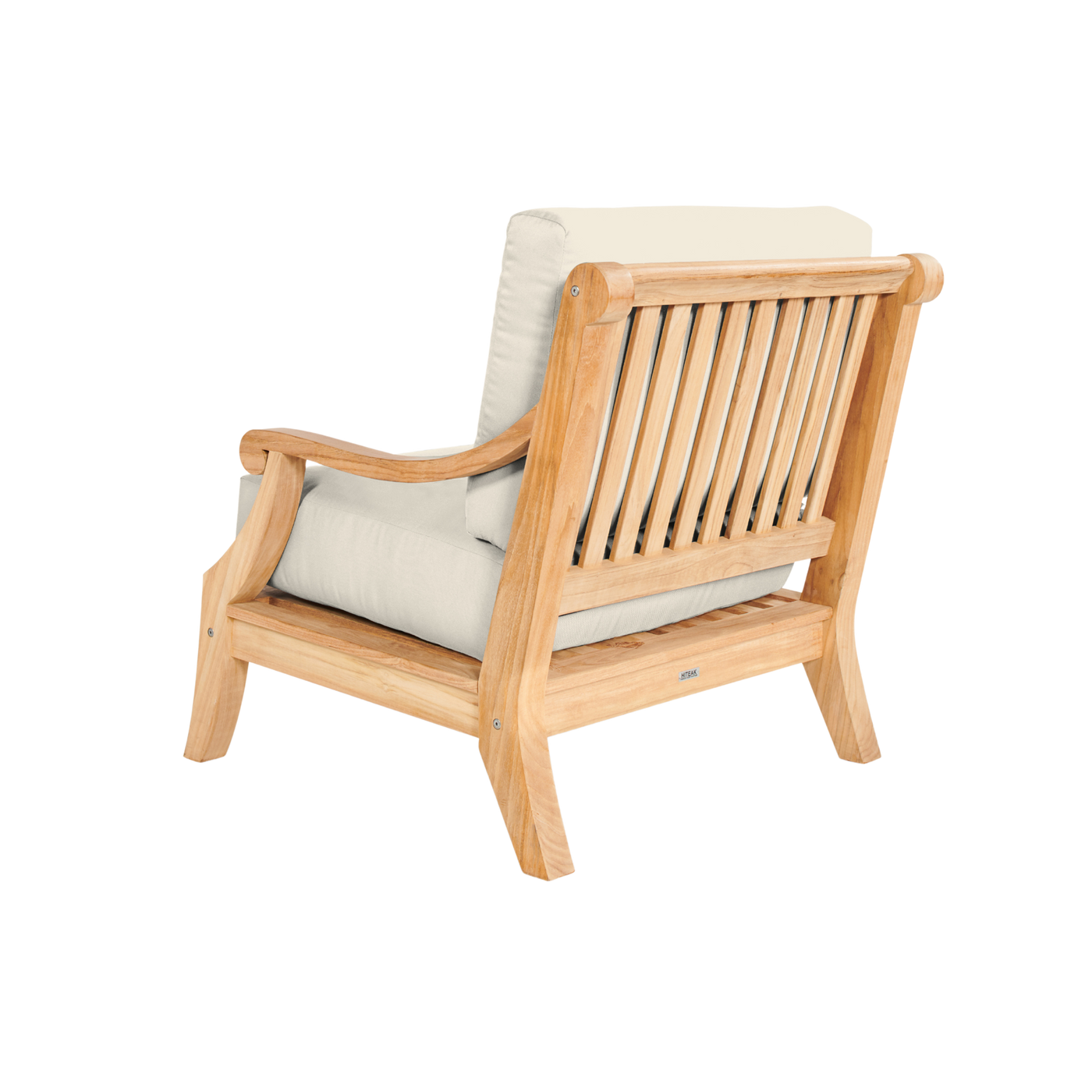 Sonoma Teak Outdoor Club Chair with Sunbrella® Antique Beige Cushion