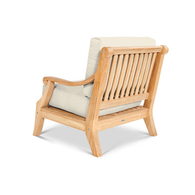 Sonoma Teak Outdoor Club Chair with Sunbrella® Antique Beige Cushion