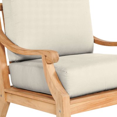 Sonoma Teak Outdoor Club Chair with Sunbrella® Antique Beige Cushion