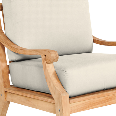Sonoma Teak Outdoor Club Chair with Sunbrella® Antique Beige Cushion