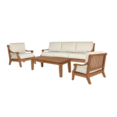 Sonoma Teak Outdoor Club Chair with Sunbrella® Antique Beige Cushion
