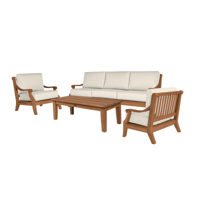 Sonoma Teak Outdoor Club Chair with Sunbrella® Antique Beige Cushion