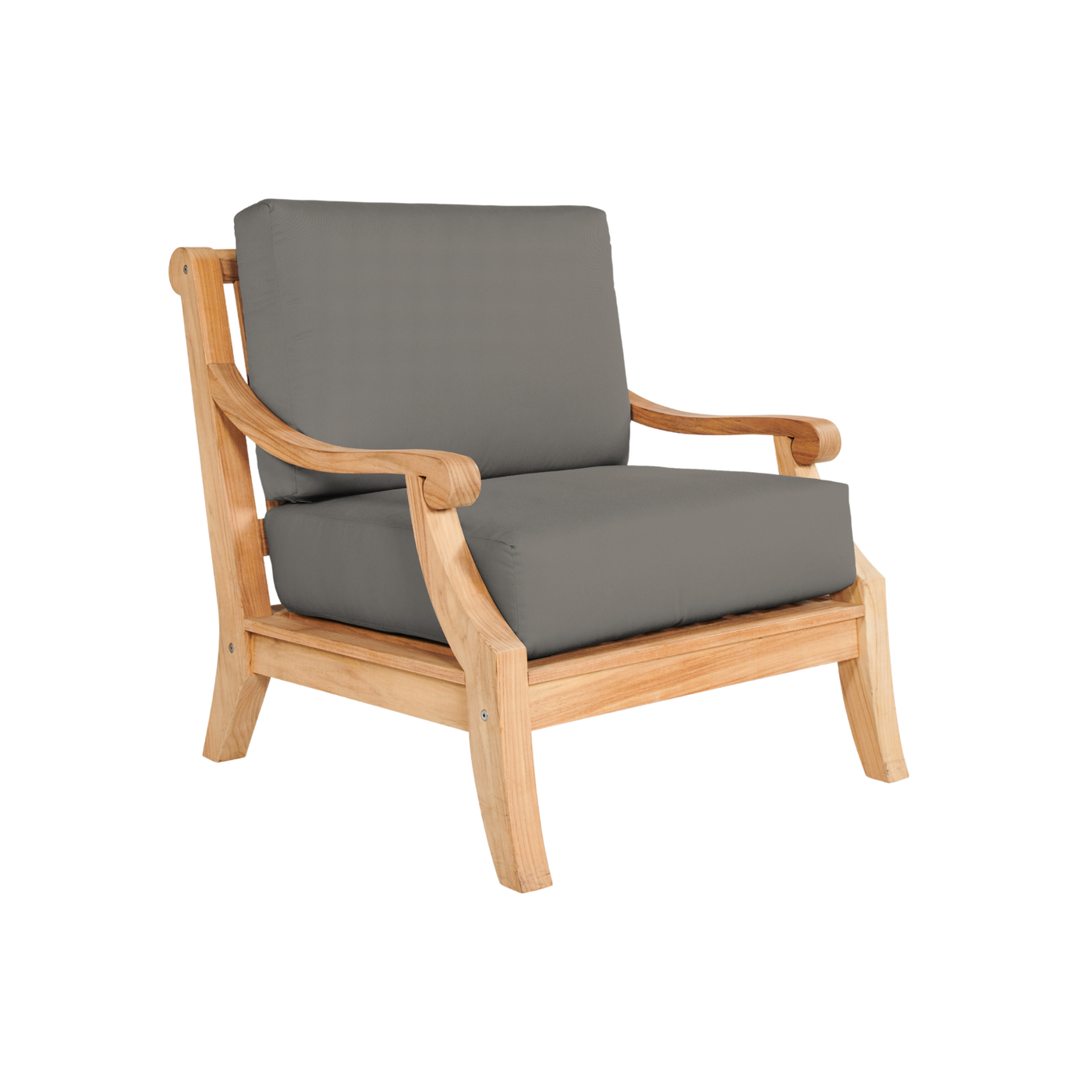 Sonoma Teak Outdoor Club Chair with Sunbrella® Antique Beige Cushion