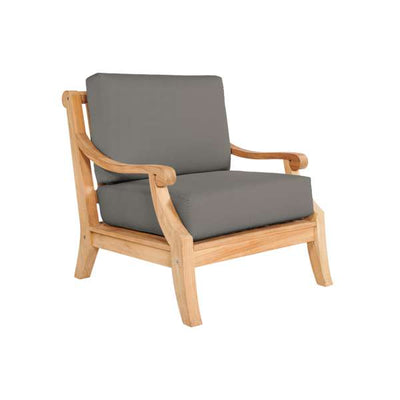 Sonoma Teak Outdoor Club Chair with Sunbrella® Antique Beige Cushion