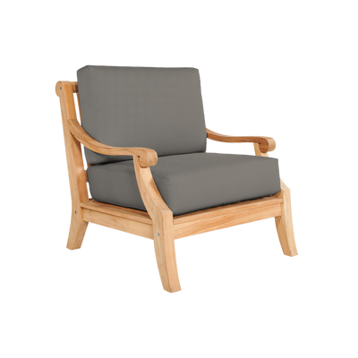 Sonoma Teak Outdoor Club Chair with Sunbrella® Antique Beige Cushion