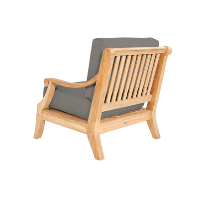 Sonoma Teak Outdoor Club Chair with Sunbrella® Antique Beige Cushion