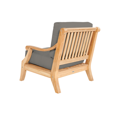 Sonoma Teak Outdoor Club Chair with Sunbrella® Antique Beige Cushion