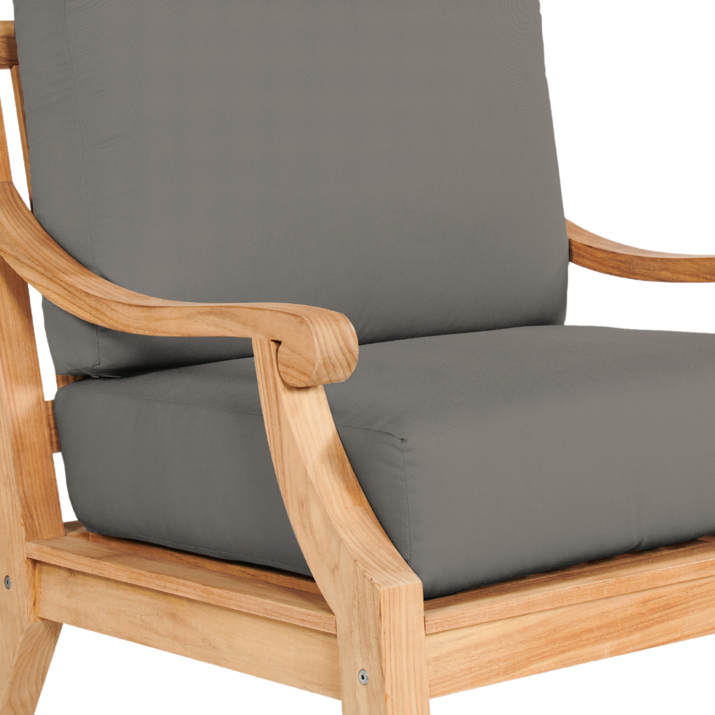 Sonoma Teak Outdoor Club Chair with Sunbrella® Antique Beige Cushion