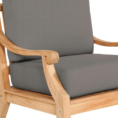 Sonoma Teak Outdoor Club Chair with Sunbrella® Antique Beige Cushion