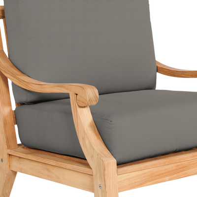 Sonoma Teak Outdoor Club Chair with Sunbrella® Antique Beige Cushion