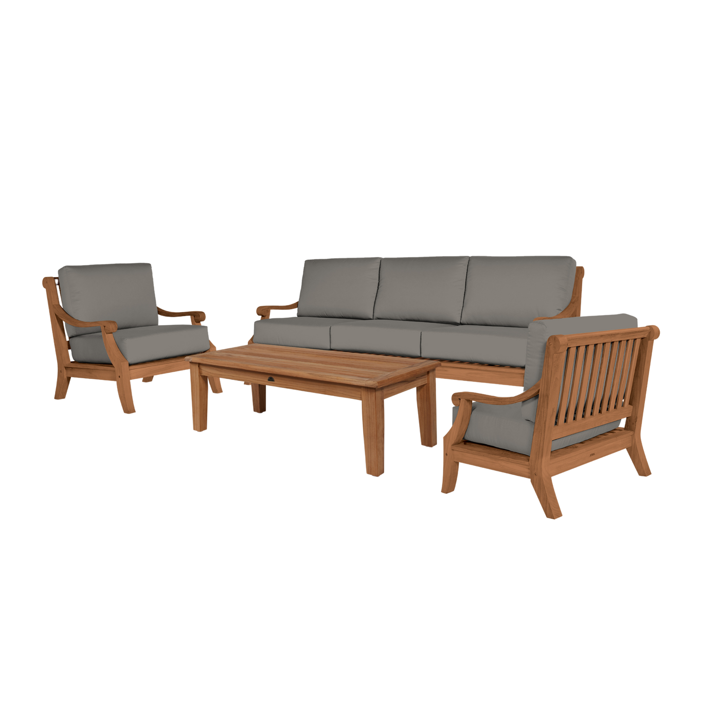 Sonoma Teak Outdoor Club Chair with Sunbrella® Antique Beige Cushion