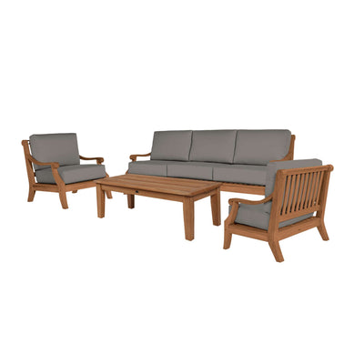 Sonoma Teak Outdoor Club Chair with Sunbrella® Antique Beige Cushion