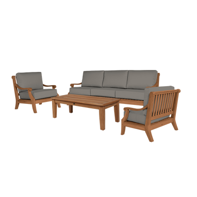 Sonoma Teak Outdoor Club Chair with Sunbrella® Antique Beige Cushion