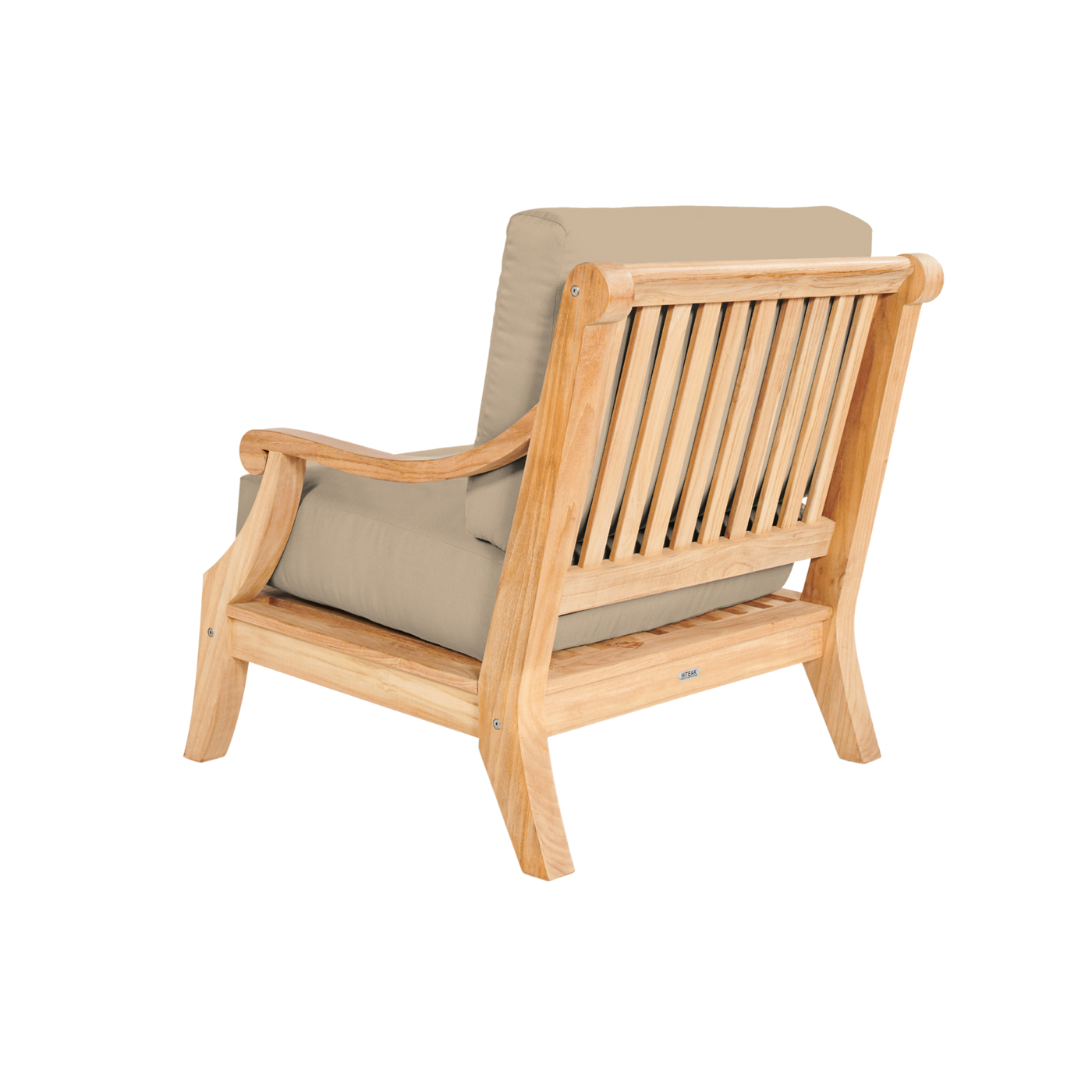 Sonoma Teak Outdoor Club Chair with Sunbrella® Antique Beige Cushion