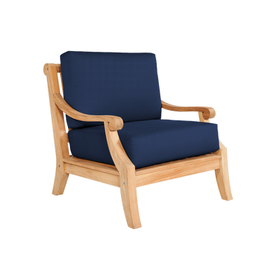 Sonoma Teak Outdoor Club Chair with Sunbrella® Antique Beige Cushion