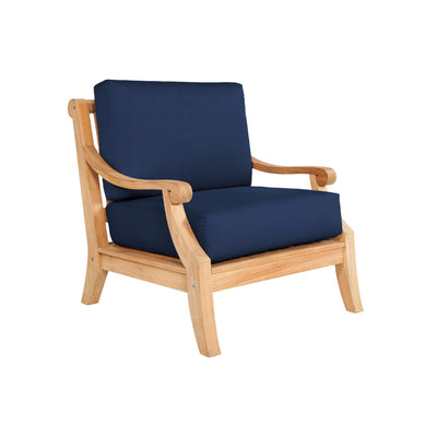 Sonoma Teak Outdoor Club Chair with Sunbrella® Antique Beige Cushion