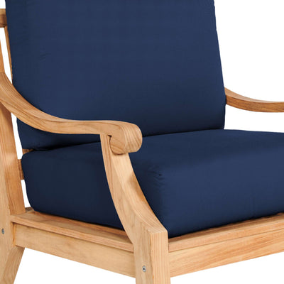 Sonoma Teak Outdoor Club Chair with Sunbrella® Antique Beige Cushion