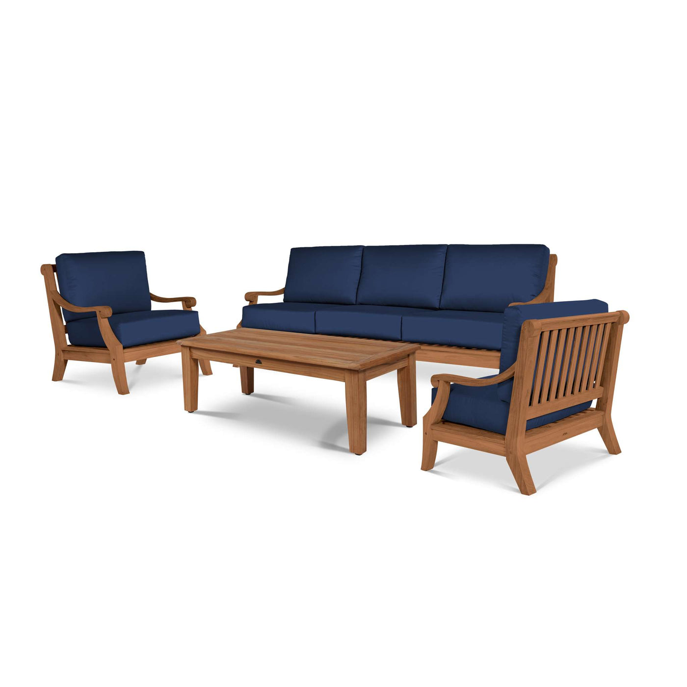 Sonoma Teak Outdoor Club Chair with Sunbrella® Antique Beige Cushion