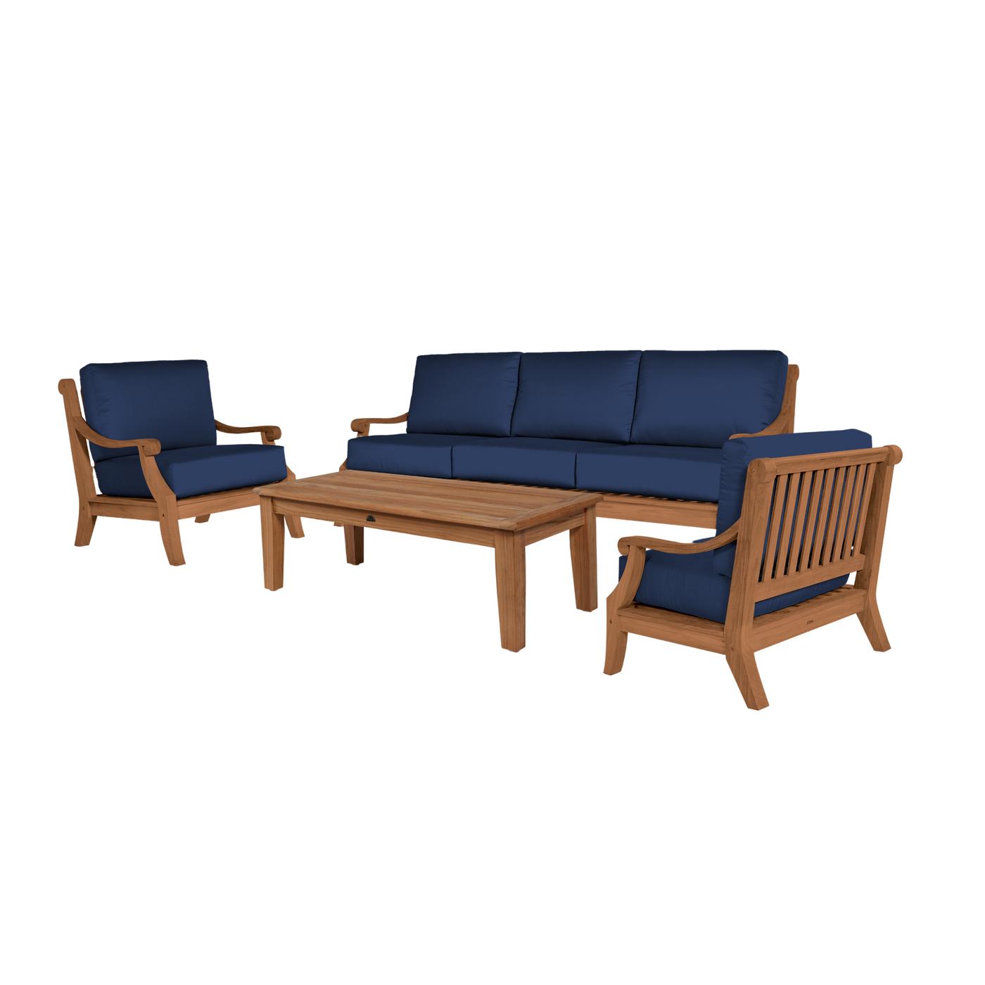 Sonoma Teak Outdoor Club Chair with Sunbrella® Antique Beige Cushion