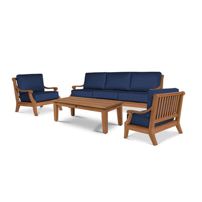 Sonoma Teak Outdoor Club Chair with Sunbrella® Antique Beige Cushion