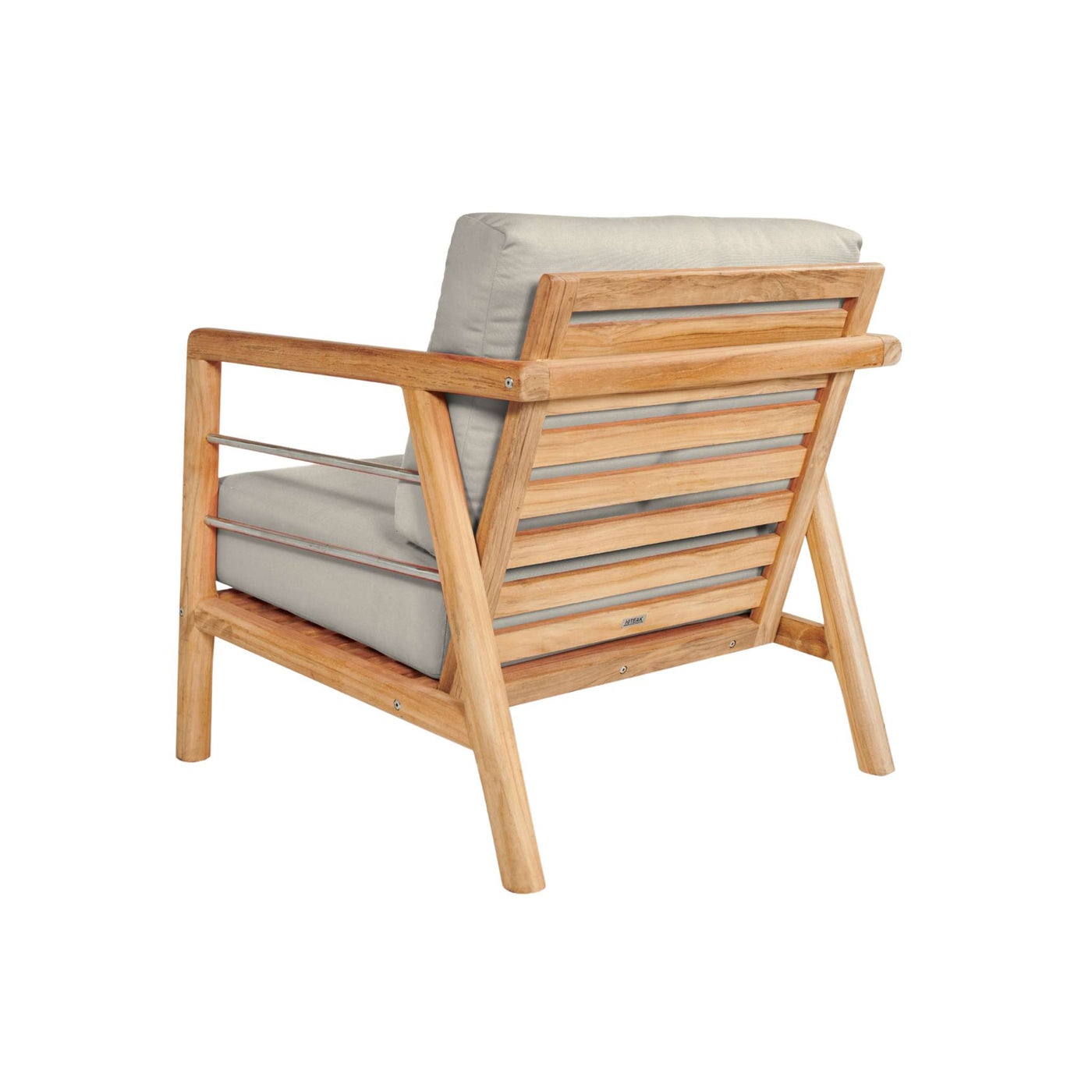 Aalto Teak Outdoor Club Chair with Sunbrella® Canvas Cushion