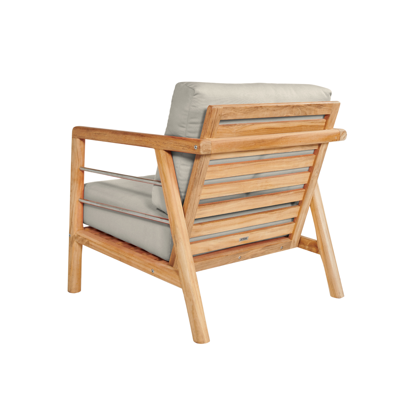 Aalto Teak Outdoor Club Chair with Sunbrella® Canvas Cushion