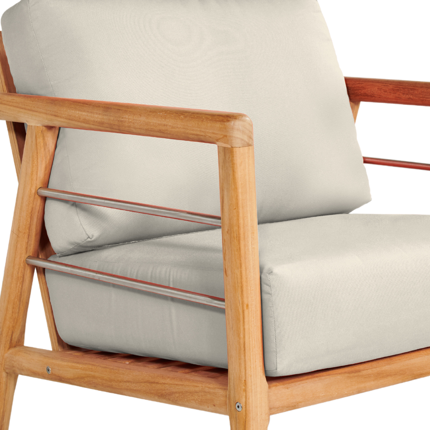 Aalto Teak Outdoor Club Chair with Sunbrella® Canvas Cushion