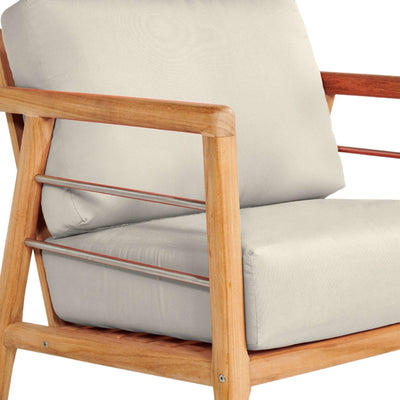 Aalto Teak Outdoor Club Chair with Sunbrella® Canvas Cushion