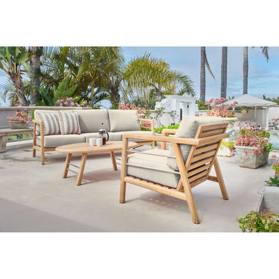 Aalto Teak Outdoor Club Chair with Sunbrella® Canvas Cushion