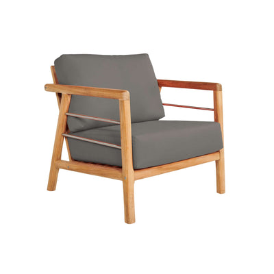 Aalto Teak Outdoor Club Chair with Sunbrella® Canvas Cushion