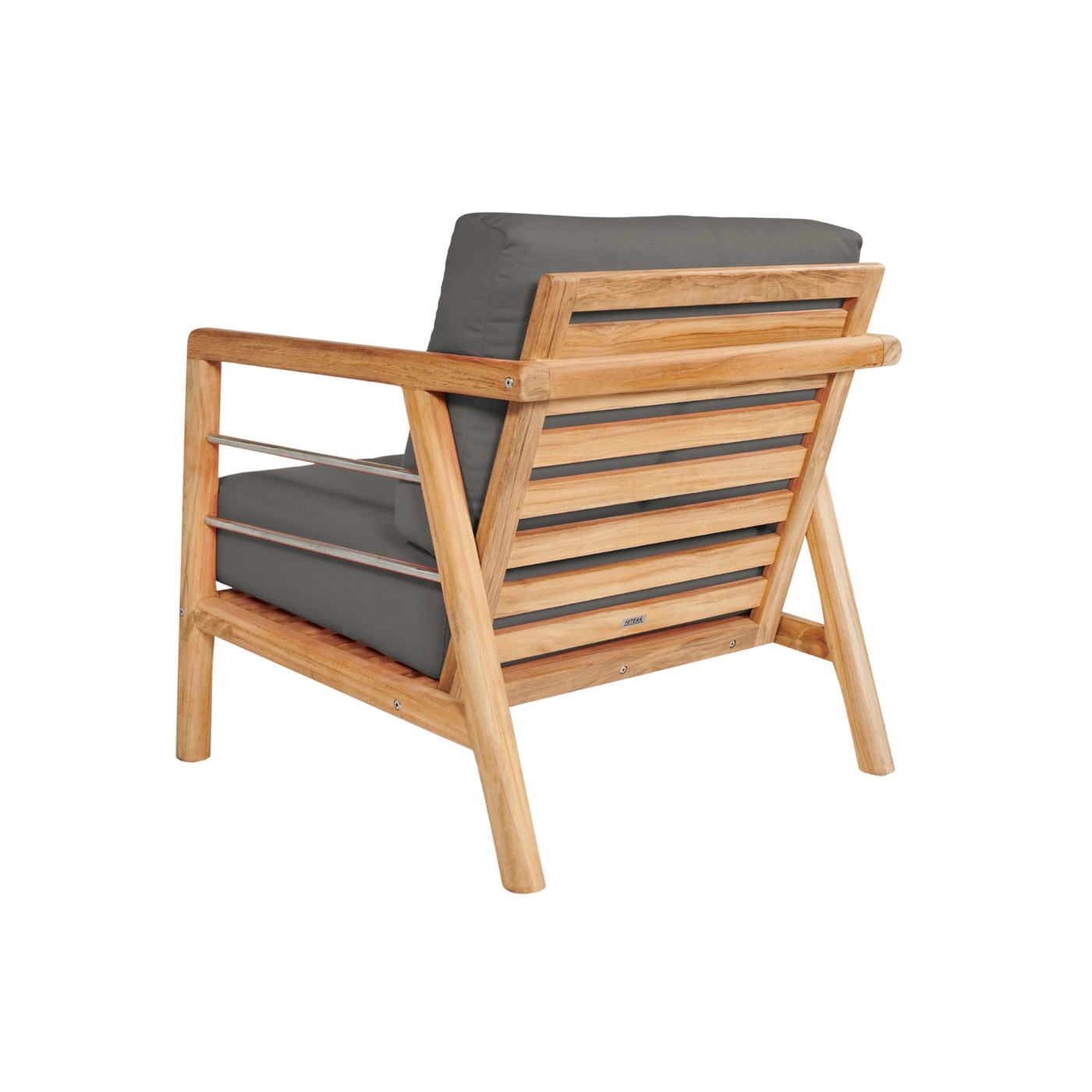 Aalto Teak Outdoor Club Chair with Sunbrella® Canvas Cushion
