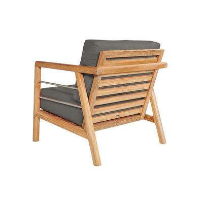 Aalto Teak Outdoor Club Chair with Sunbrella® Canvas Cushion