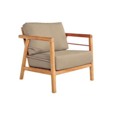 Aalto Teak Outdoor Club Chair with Sunbrella® Canvas Cushion