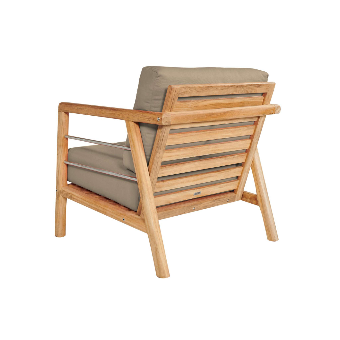 Aalto Teak Outdoor Club Chair with Sunbrella® Canvas Cushion
