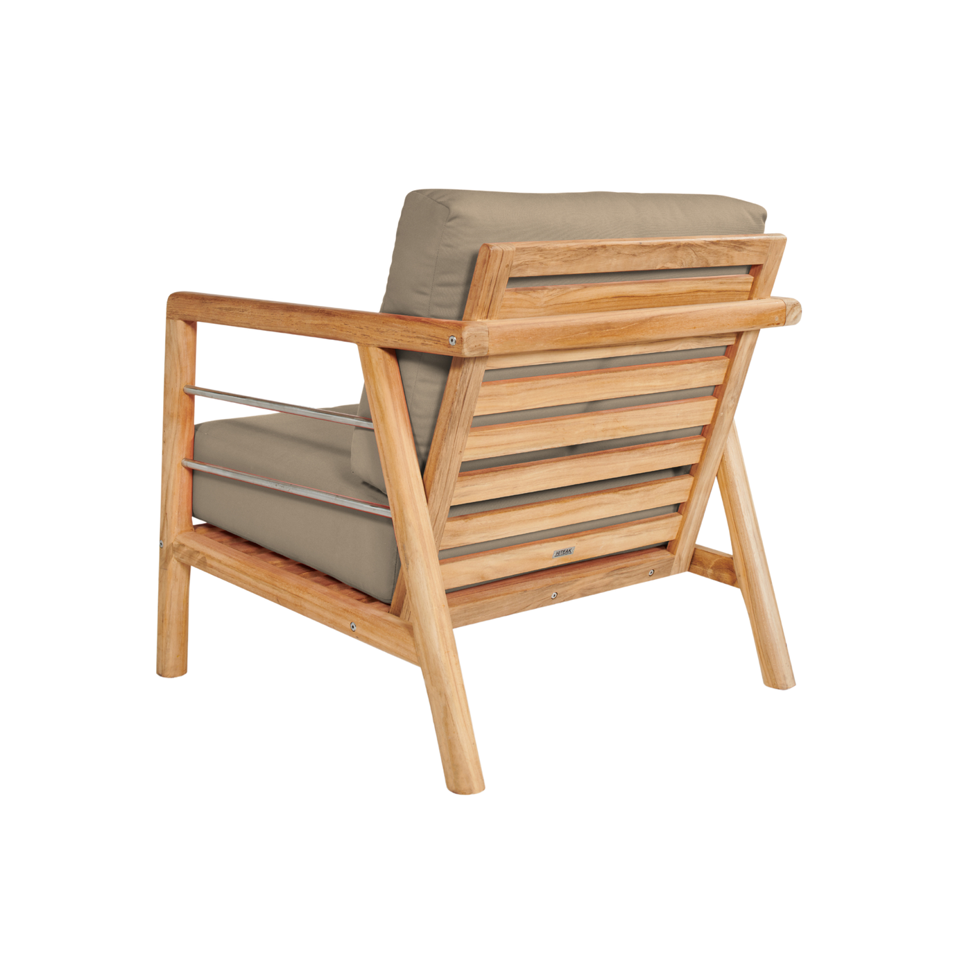 Aalto Teak Outdoor Club Chair with Sunbrella® Canvas Cushion