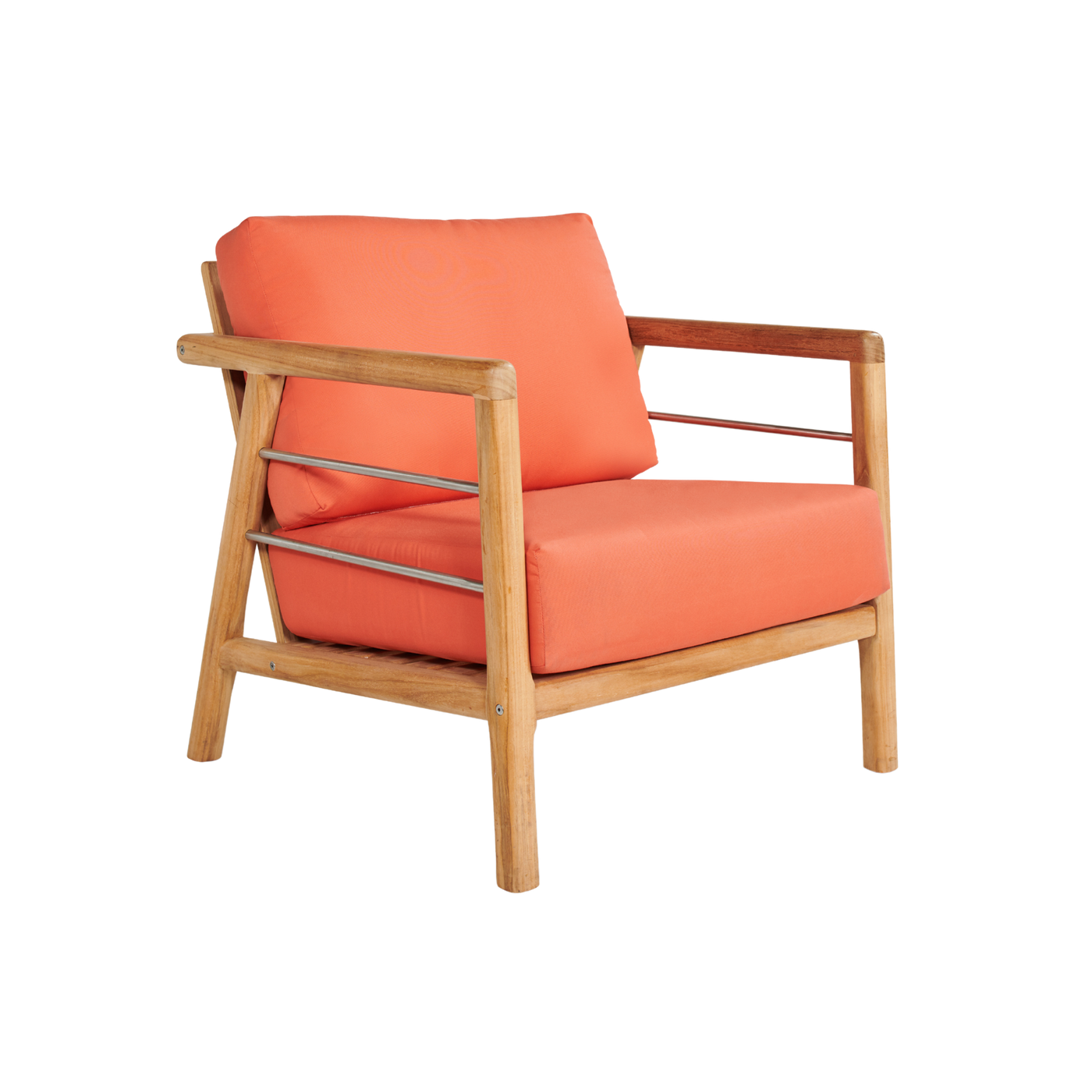 Aalto Teak Outdoor Club Chair with Sunbrella® Canvas Cushion