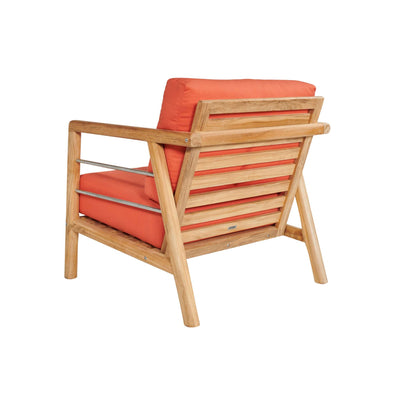 Aalto Teak Outdoor Club Chair with Sunbrella® Canvas Cushion