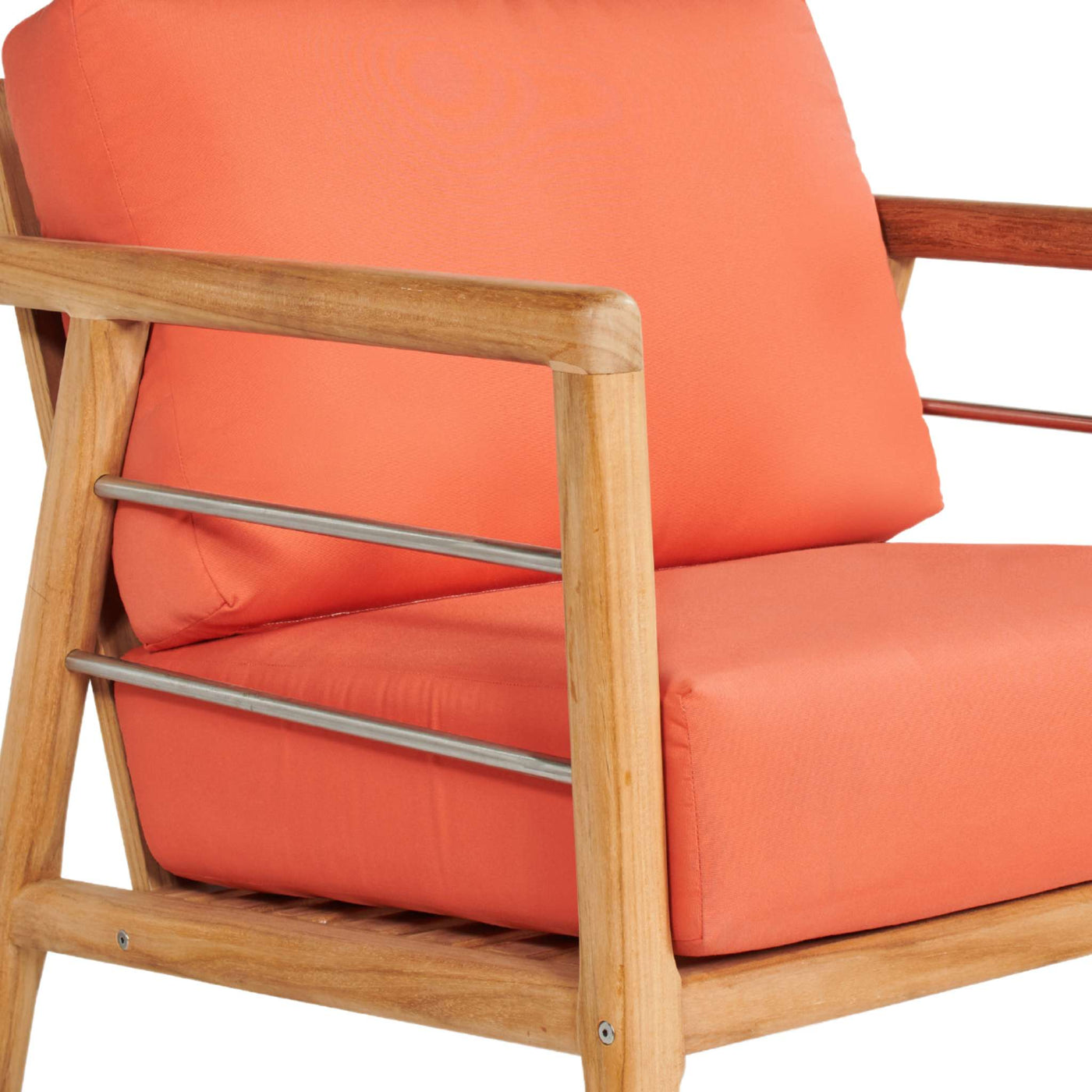 Aalto Teak Outdoor Club Chair with Sunbrella® Canvas Cushion