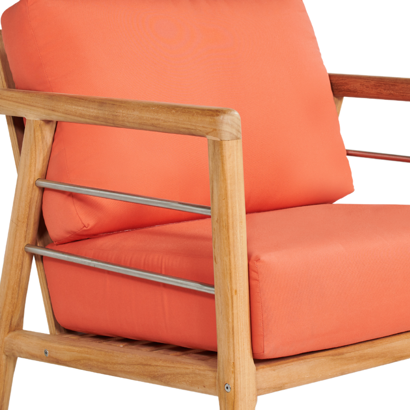 Aalto Teak Outdoor Club Chair with Sunbrella® Canvas Cushion