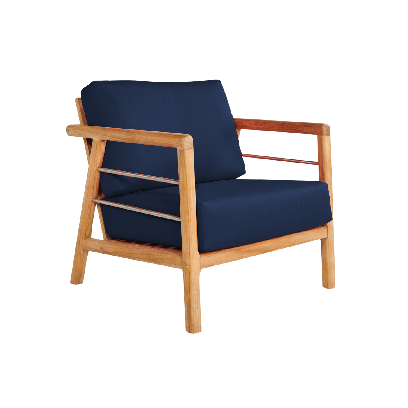 Aalto Teak Outdoor Club Chair with Sunbrella® Canvas Cushion