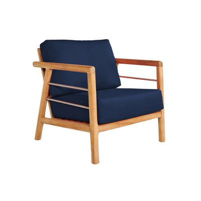 Aalto Teak Outdoor Club Chair with Sunbrella® Canvas Cushion