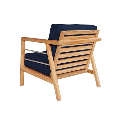 Aalto Teak Outdoor Club Chair with Sunbrella® Canvas Cushion