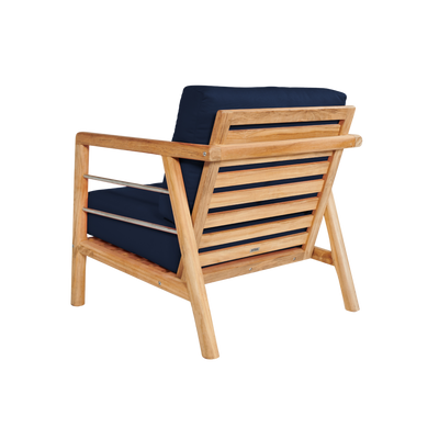 Aalto Teak Outdoor Club Chair with Sunbrella® Canvas Cushion