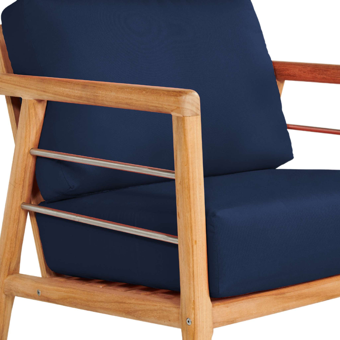 Aalto Teak Outdoor Club Chair with Sunbrella® Canvas Cushion